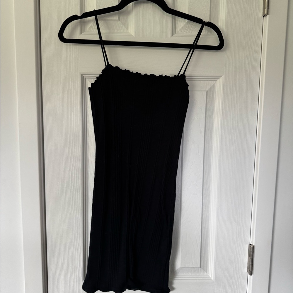 Elegant Black Spaghetti Strap Dress